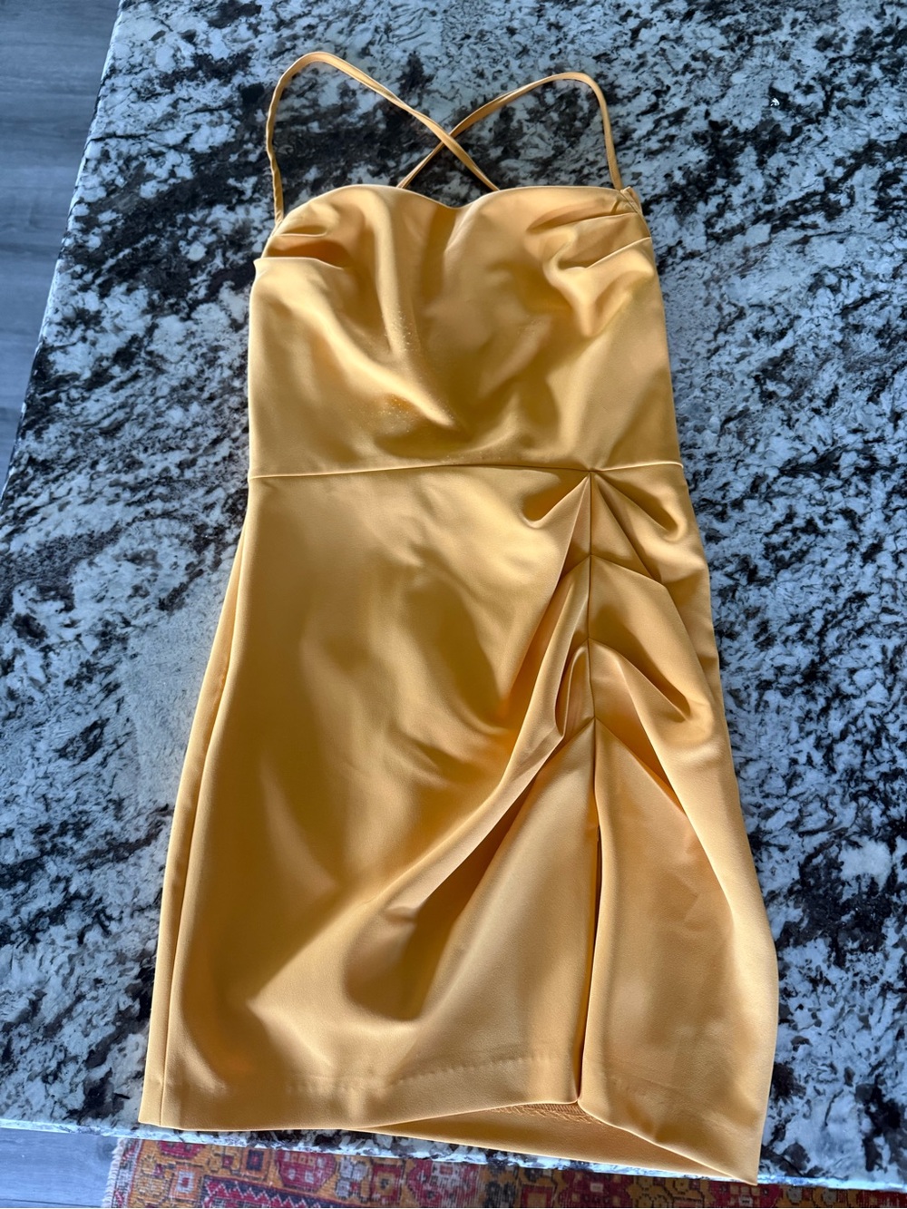 Gianni Bini Strapless Yellow Cocktail Dress